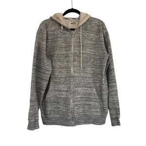 Vans Heather Gray Zip-Up Sweater sz L